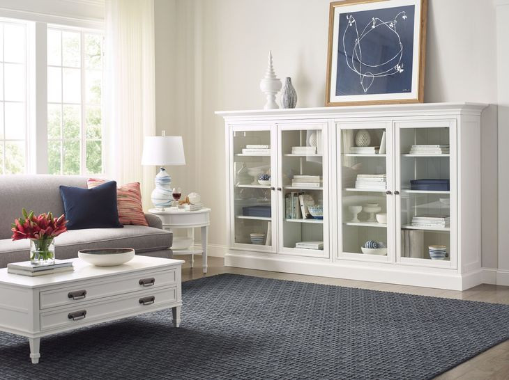 Structures Quad White 106" Display Cabinet with 4 Doors