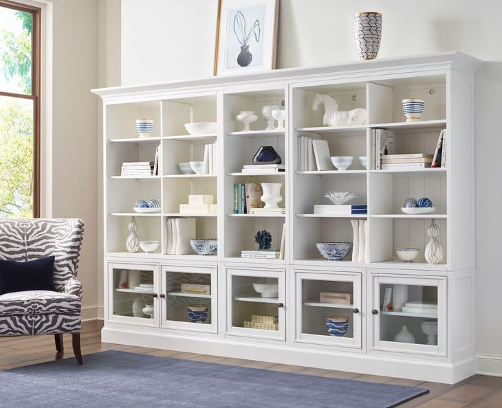 Structures Quintuple White 30 Shelves Display Bookcase