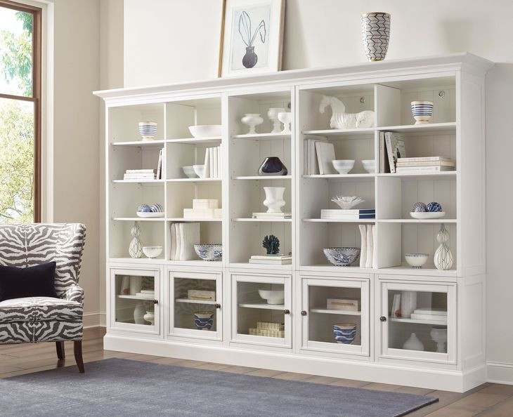 Structures Quintuple White 30 Shelves Display Bookcase