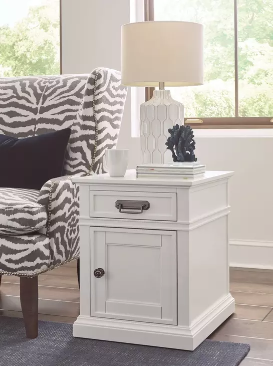 Structures White 1 Drawer Chairside Chest
