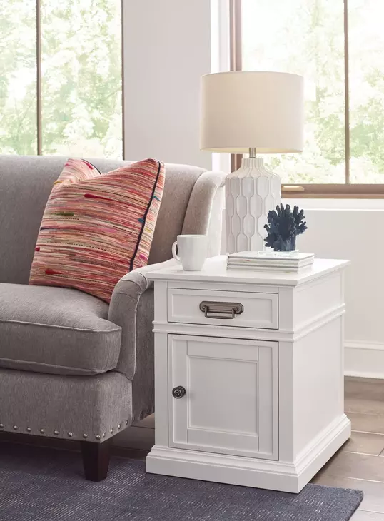 Structures White 1 Drawer Chairside Chest
