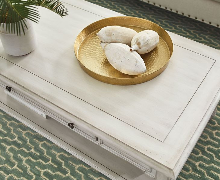 Terrace White Rectangular Cocktail Table