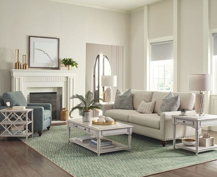 Terrace White Rectangular Cocktail Table