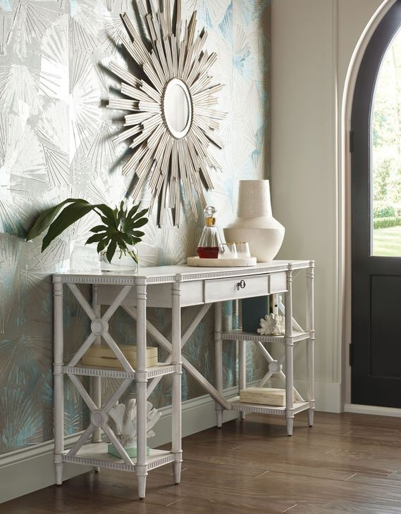 Terrace White Rectangular Sofa Table