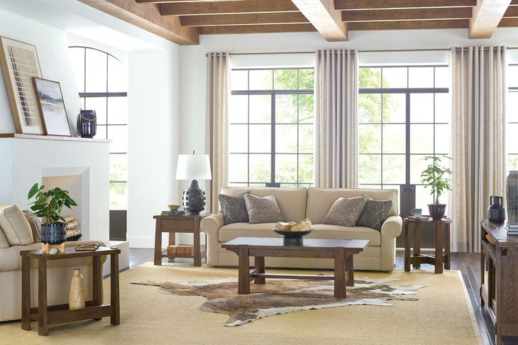 Thornton Medium Stain Rectangular Chairside Table