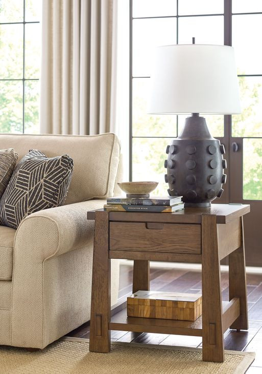 Thornton Medium Stain Square End Table