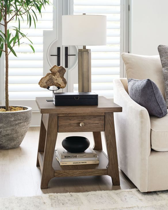 Weisman Medium Stain Rectangular End Table