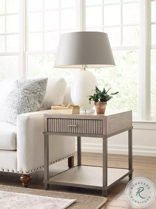 Cedar Ridge Selena Aged Taupe 22" End Table