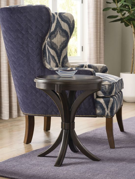 Whitaker Distressed Dark Stain Round Spot Table