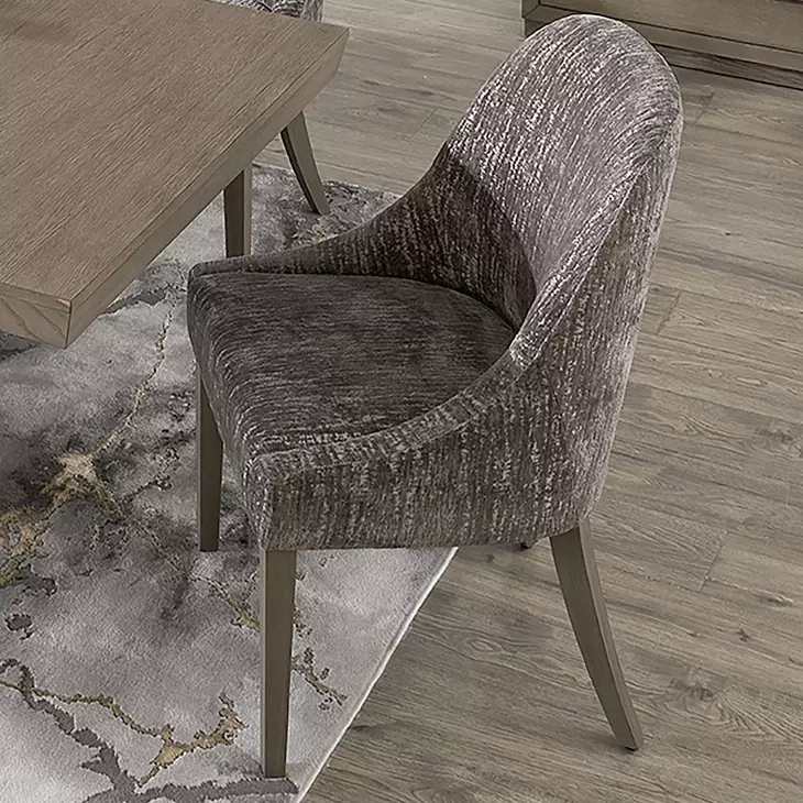 Pure Modern Brown Performance Fabric Upholstered Armless Side Chair