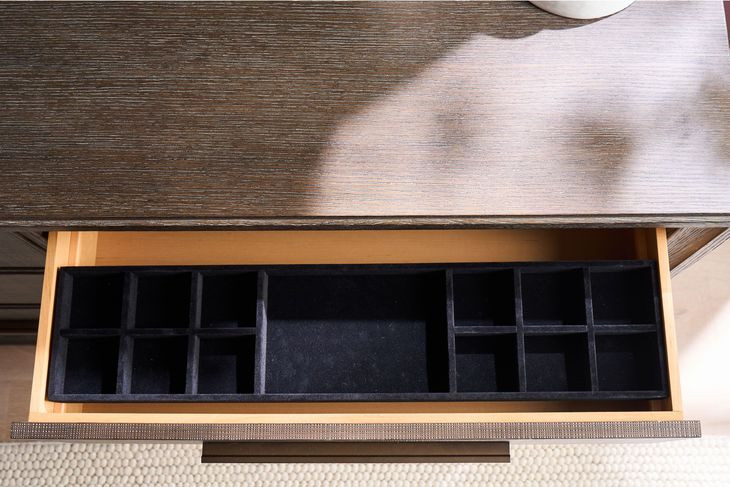 Montclair Embossed Cocoa 6 Drawer Dresser