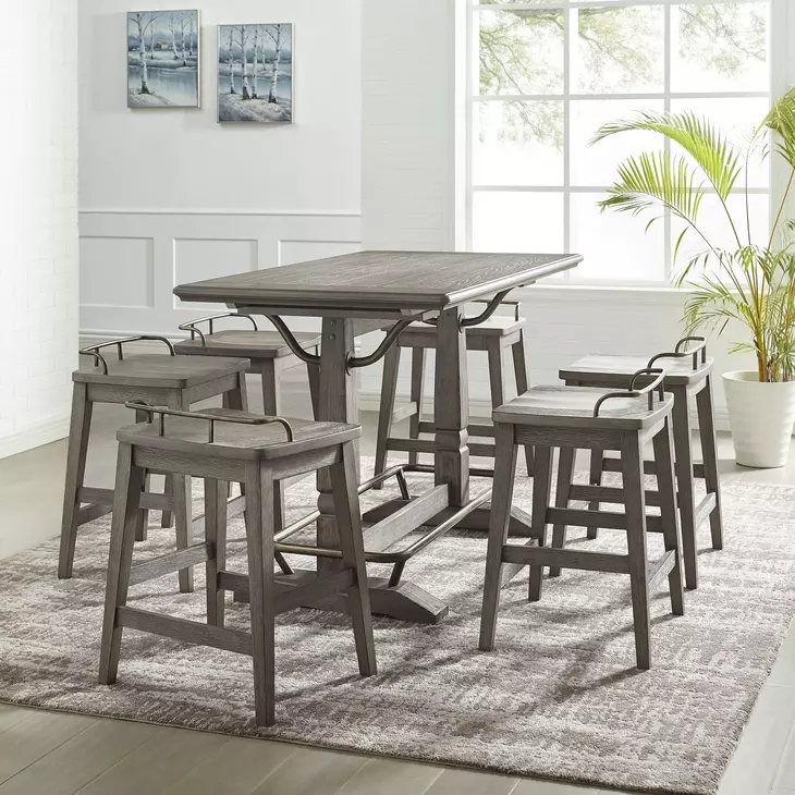 Ryan Smoky Oak Counter Height Stool