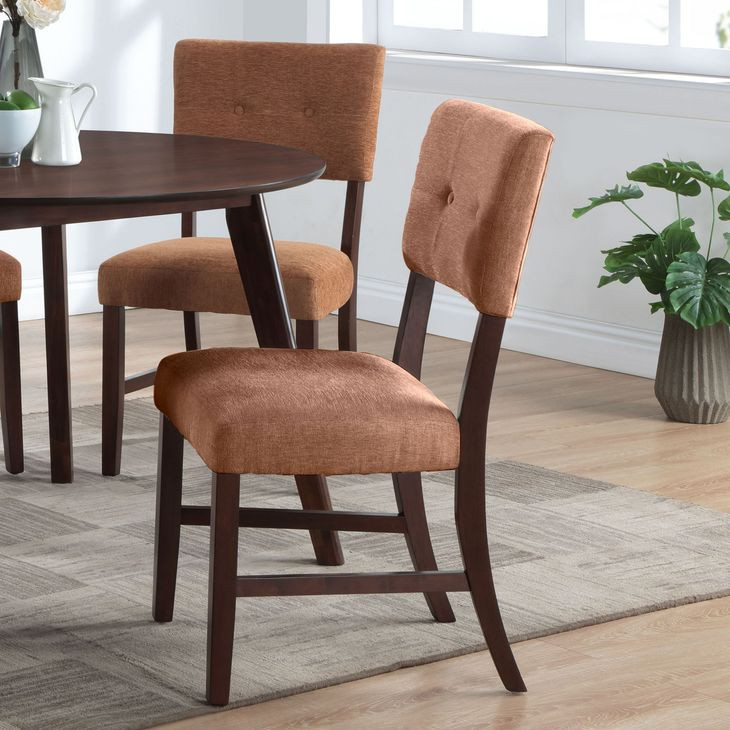 Tioga Brown Upholstered Dining Chair Set of 2