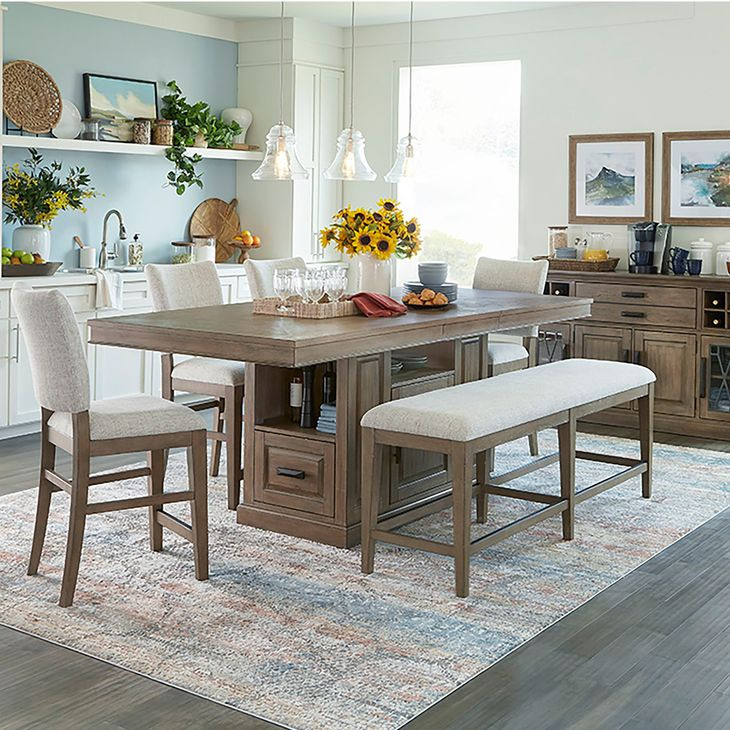 Sundance White Upholstered Counter Height Chair Set of 2