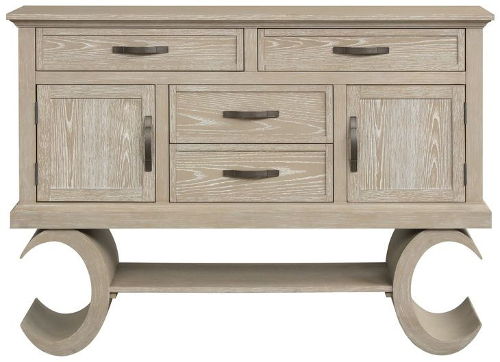 Gwendolyn Cerused Taupe 2 Doors Server with USB Charging