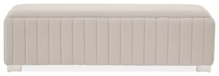 Maribel Taupe Upholstered 59" Accent Bench