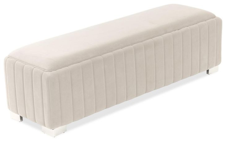 Amaryllis Taupe Upholstered 59" Accent Bench