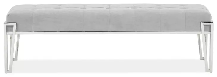 Mirelle Gray Upholstered 59" Accent Bench