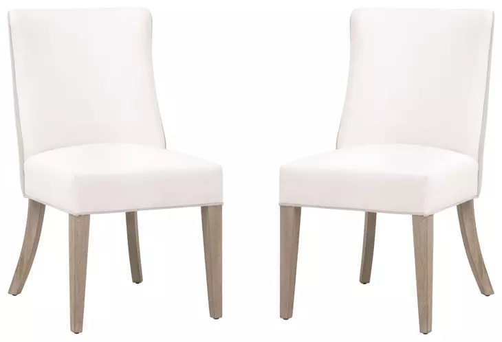 Duet LiveSmart Peyton Pearl And Natural Gray Performance Fabric Dining Chair Set Of 2