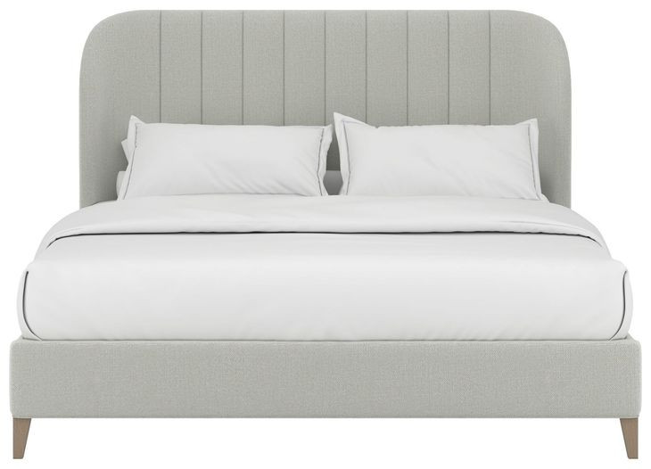 Dante Cloud Performance Fabric King Upholstered Wide Channel Panel Bed