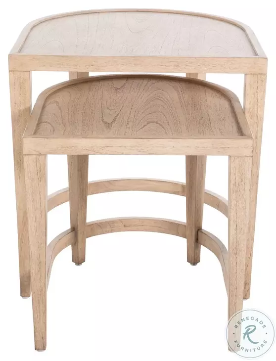 Dustin Blonde Natural Nesting Tables