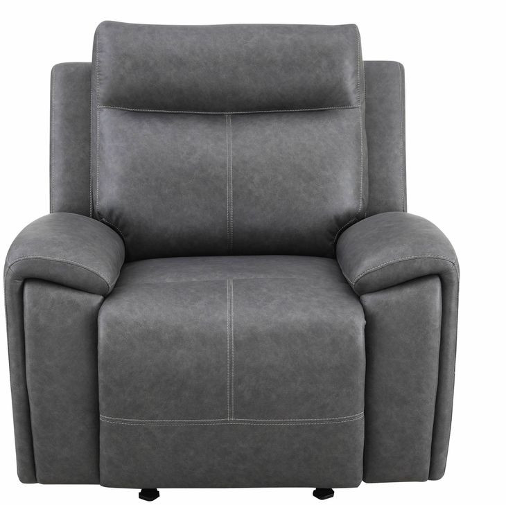 Gaston Gray Manual Glider Recliner