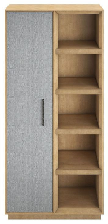 Loft Brown 1 Door Etagere Bookcase