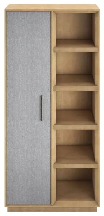 Loft Brown 1 Door Etagere Bookcase