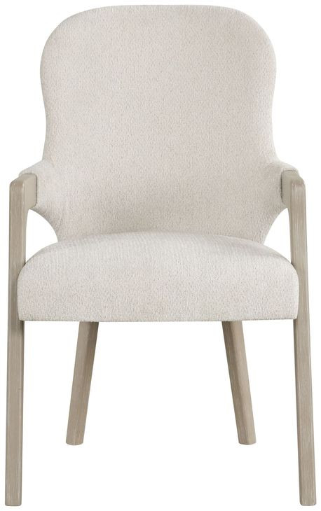 Gwendolyn Cerused Taupe Upholstered Arm Chair Set of 2