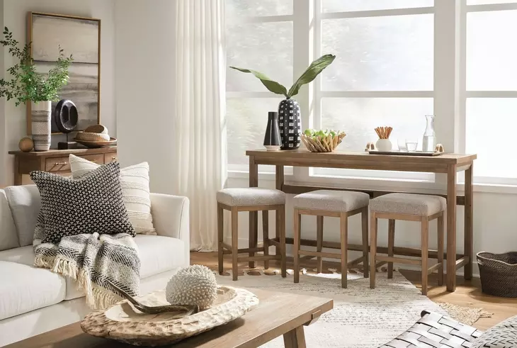 Lindon White Upholstered Counter Height Stool