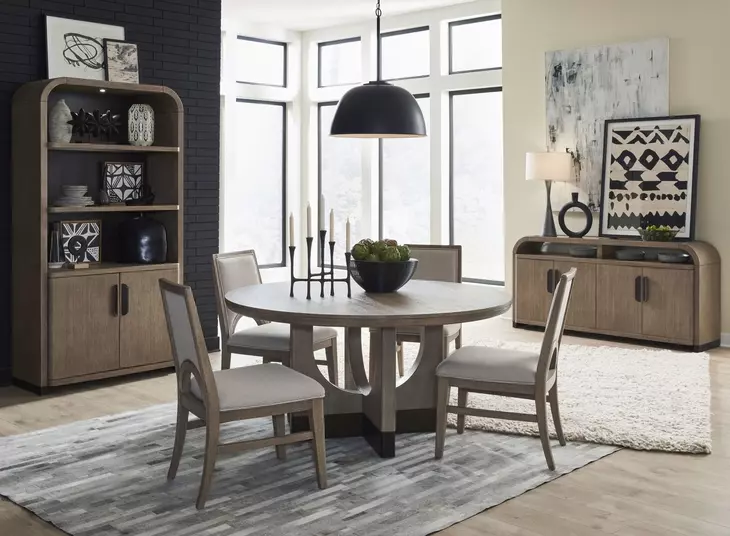 Tristan Swiss Coffee 60" Round Dining Table