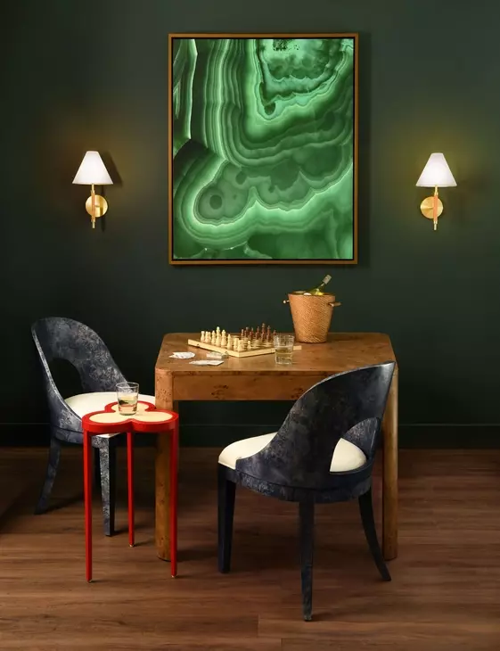 Jett Matte Dark Burl Wood 2 Drawer Square Game Table