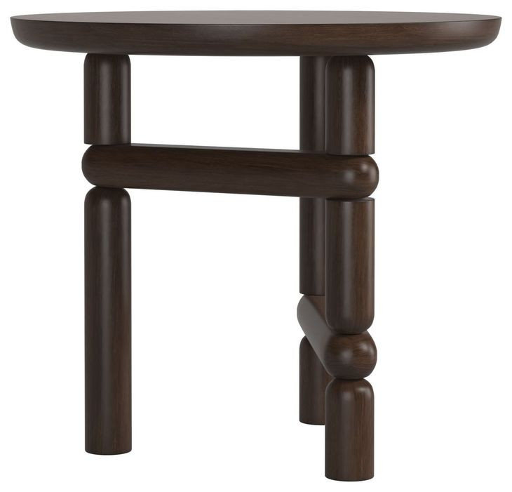 Verge Handcrafted Walnut Round End Table