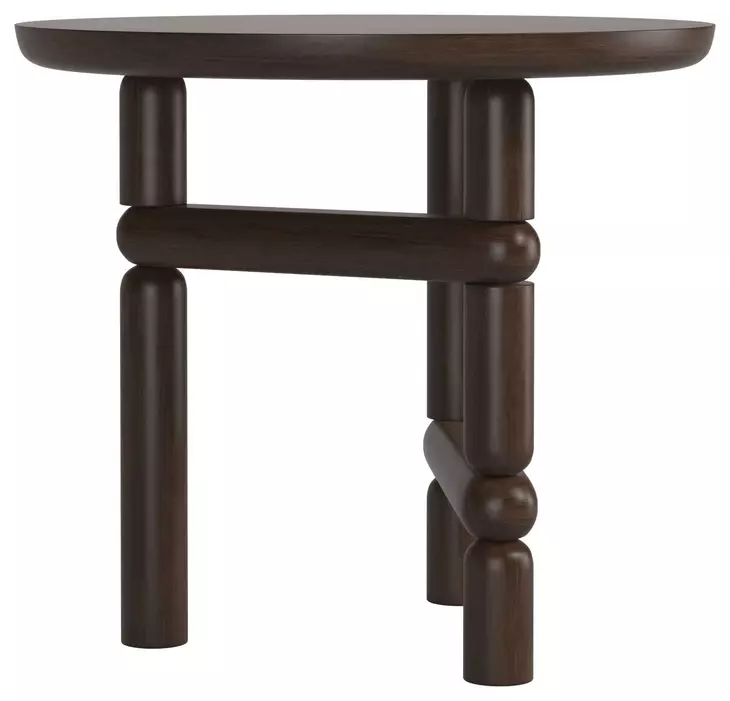 Verge Handcrafted Walnut Round End Table