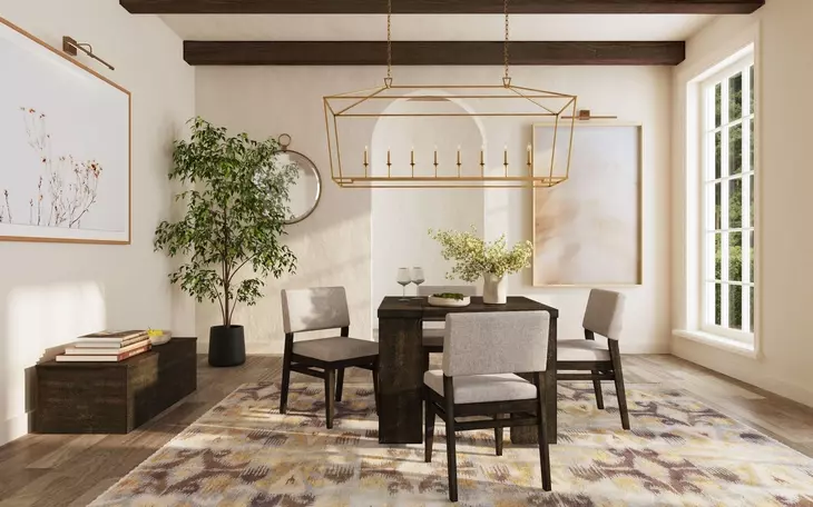 Flex Reclaimed Chevron Rectangular Dining Room Set