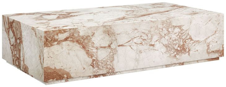 Arlo Cream Breccia Rectangular Marble Top Cocktail Table