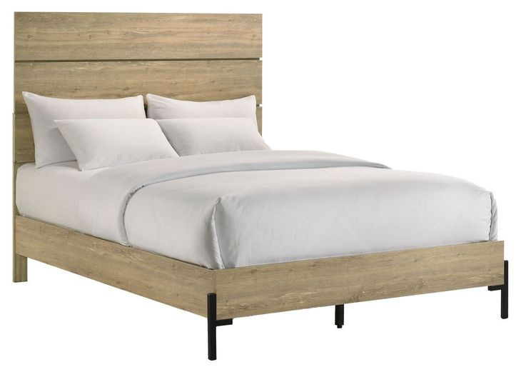 Newhall Vintage Oak Melamine Full Panel Bed