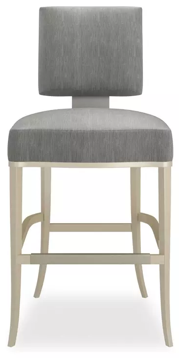 Reserved Seating Pewter Upholstered Counter Height Stool
