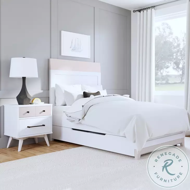 Rowan Ash Linen Twin Bed with Storage