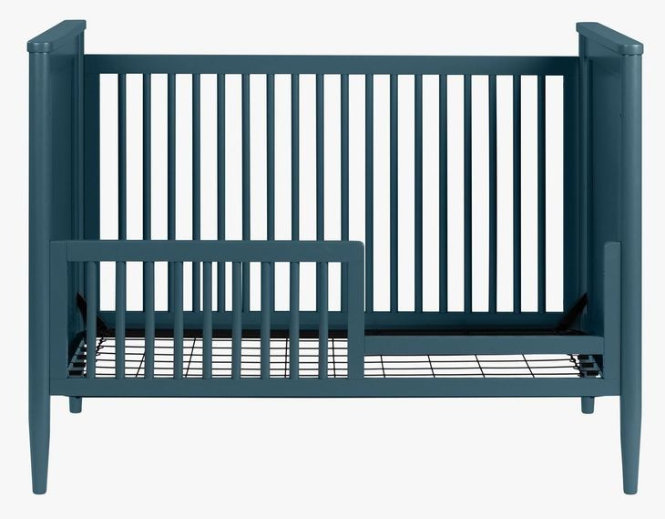 Modern Nursery Blue Convertible Crib