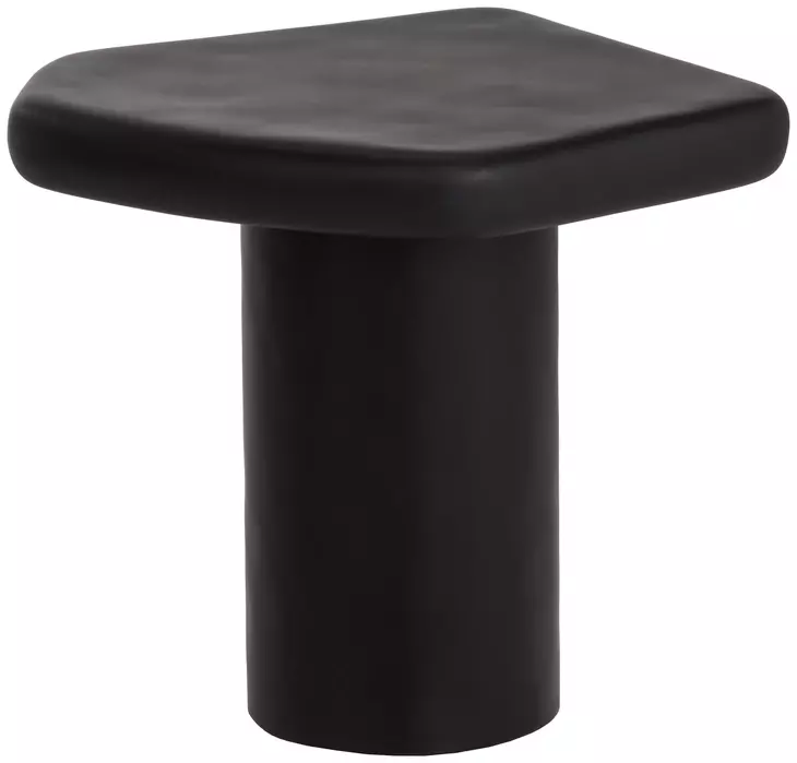 Della Black Free Form Concrete Top Outdoor End Table