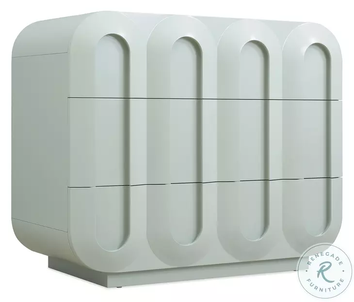 Commerce And Market Blue Green Seafoam Groove 3 Drawer Chest