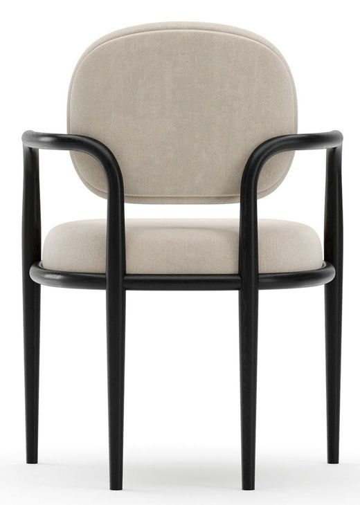 Madera Beige Performance Fabric Upholstered Dining Arm Chair