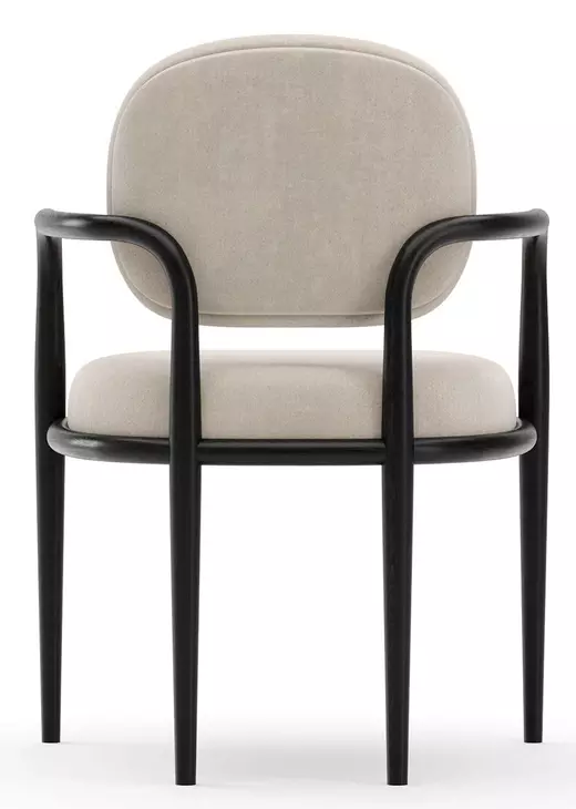Madera Beige Performance Fabric Upholstered Dining Arm Chair