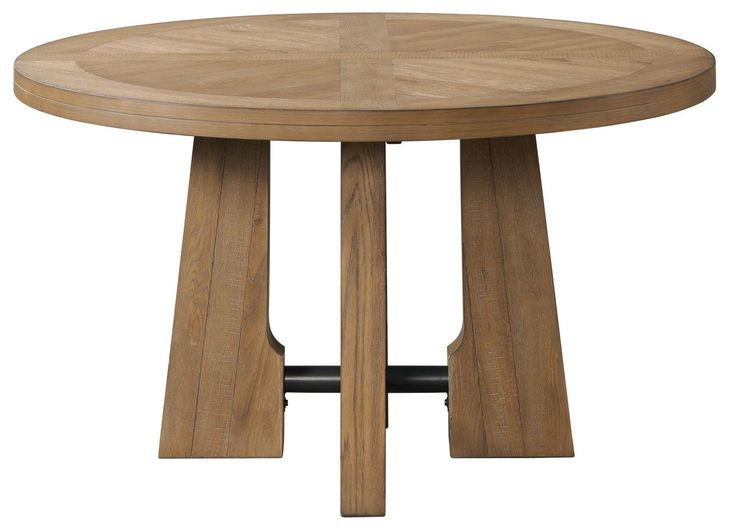 Landmark Weathered Oak 54" Round Dining Table