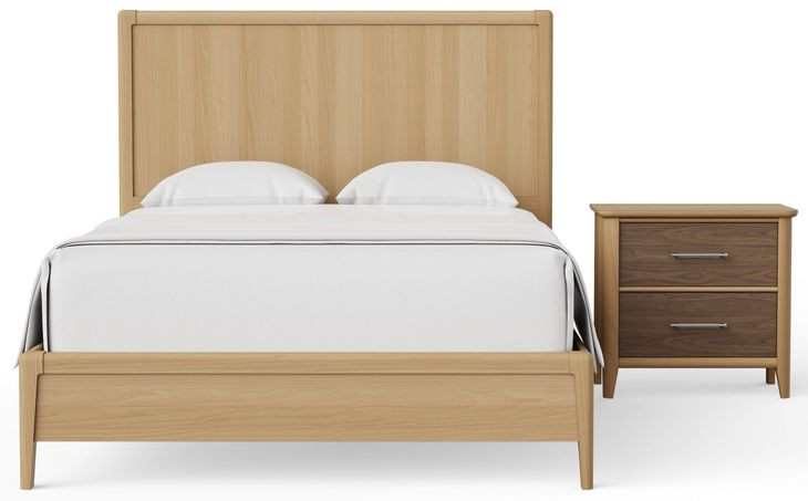 Nordhaven Clear Maple King Panel Bed