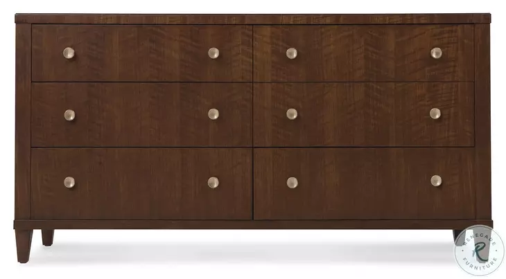 Auburn Grove Classic Walnut 6 Drawer Dresser