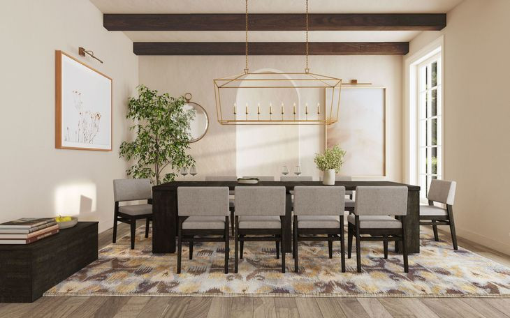 Flex Reclaimed Chevron 120" Extendable Rectangular Dining Table