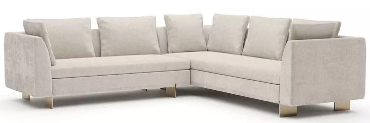 Altura Oatmeal 2 Piece Modular L Sectional with Pillows