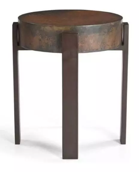 Artifacts Antique Bronze Oval Shaw Side Table